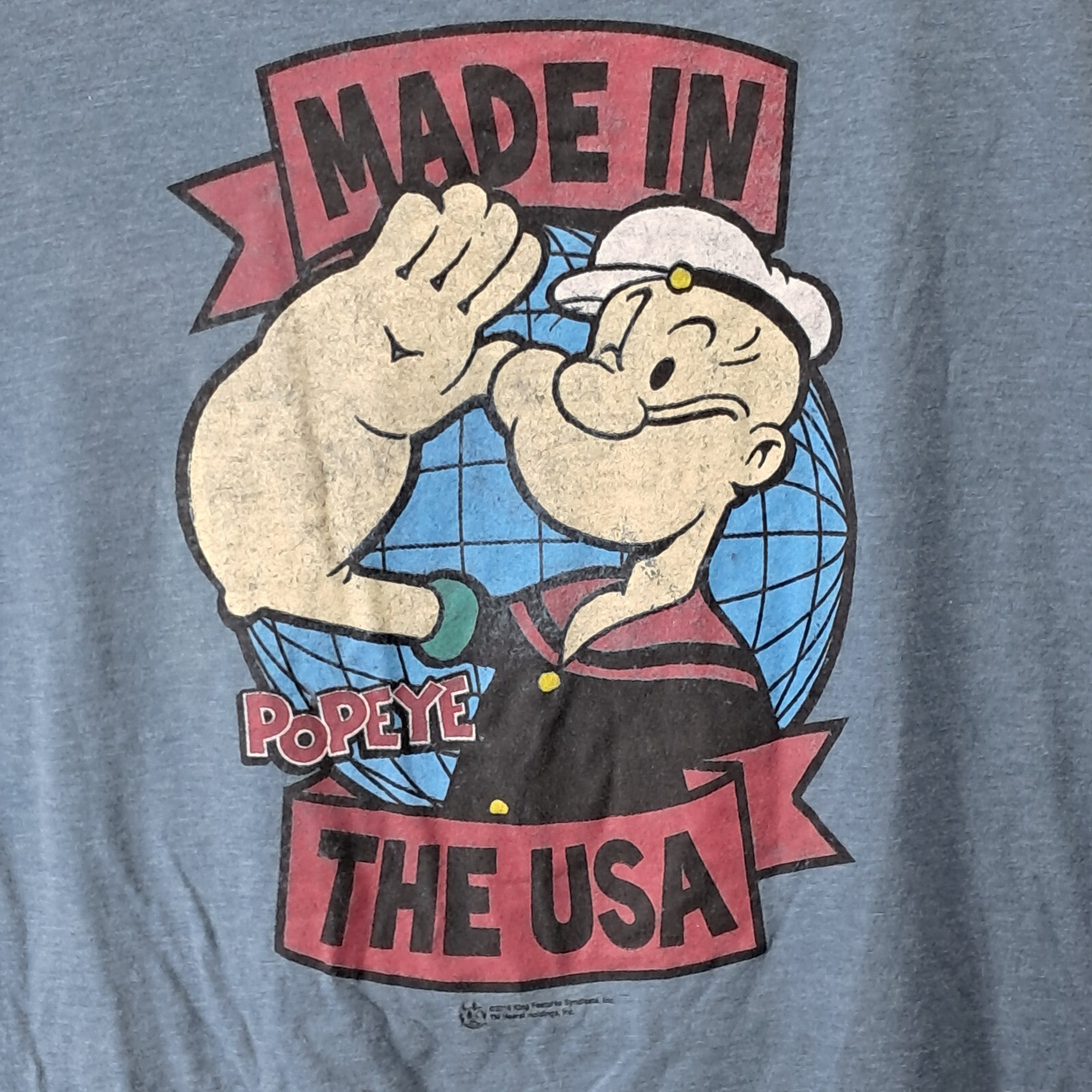 Tee-Luv Women&rsquo;s Popeye T-Shirt Blue X-Large