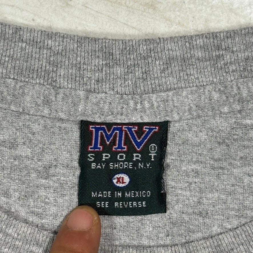 Vintage MV Sport T-Shirt Mens XL Heather Gray NYU New York University Retro