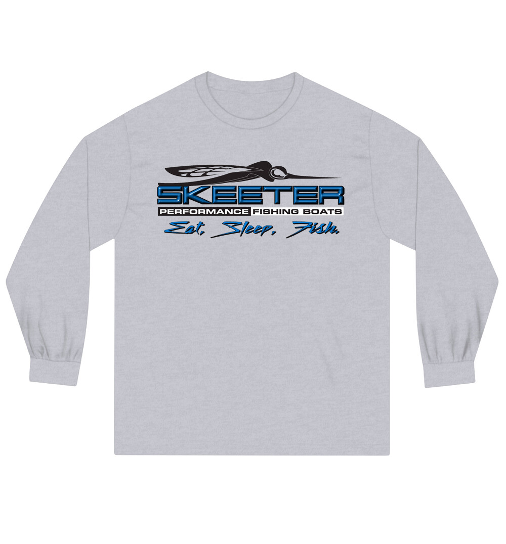 Skeeter Fishing Boats Men&rsquo;s Grey Long Sleeve Size S to 3XL