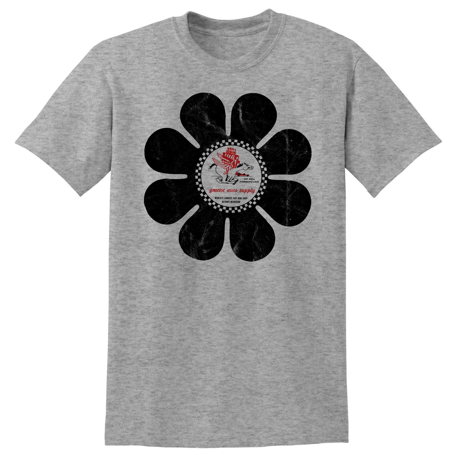 T Shirt 100% Cotton Hot Rod Gratiot Auto Supply Drag Race Racing Speed Shop