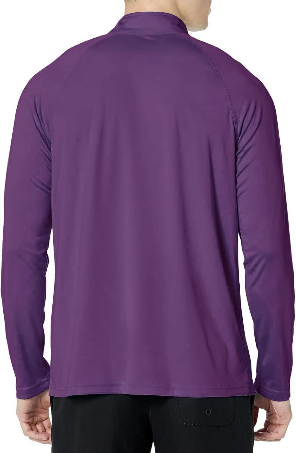 Men&rsquo;s Pullover Sweatshirt UPF 50+ Rash Guard 1/4 Zip Stand Collar Swim Shirt