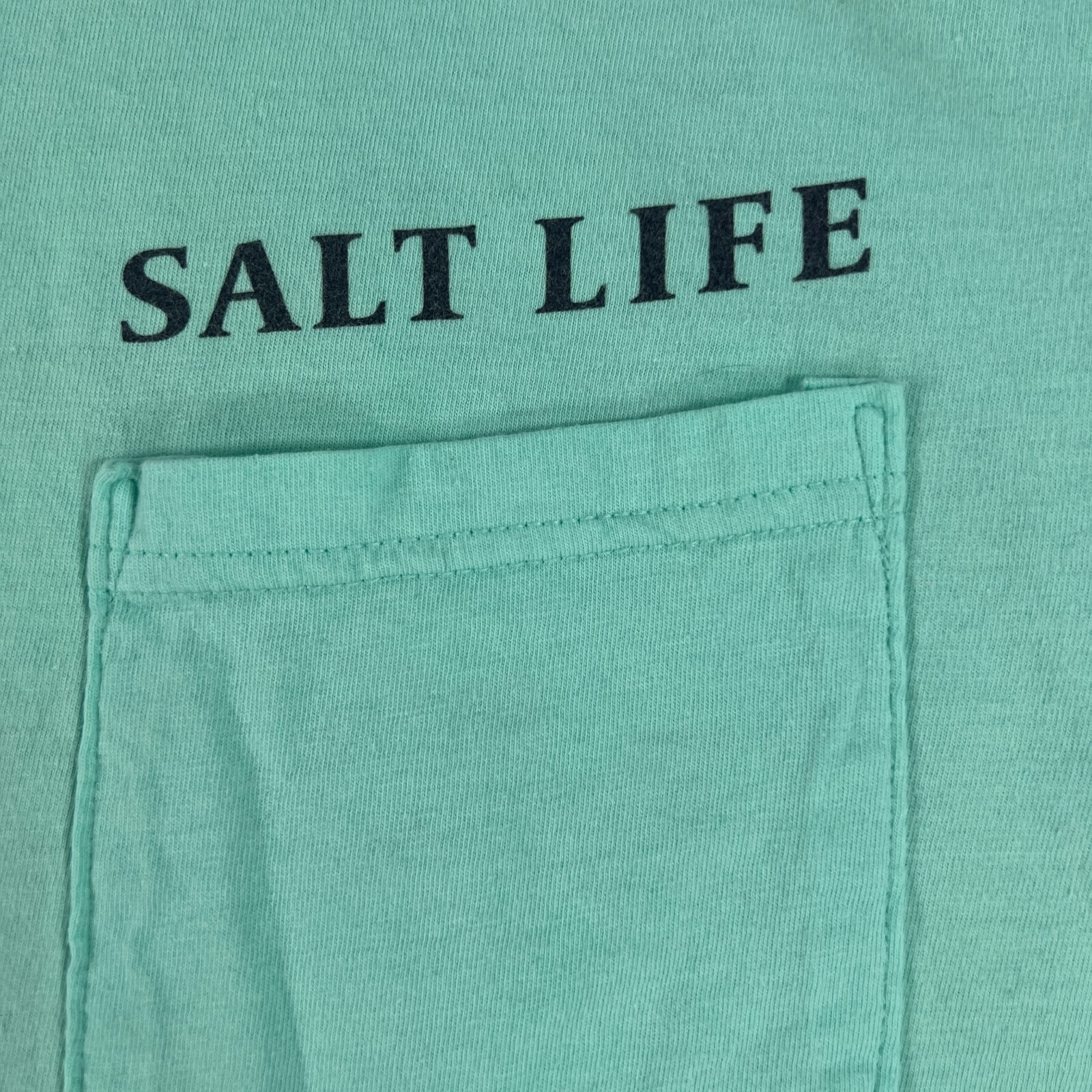 Salt Life Mens Shirt Medium Blue Short Sleeve Cotton Chest Pocket Lightweight