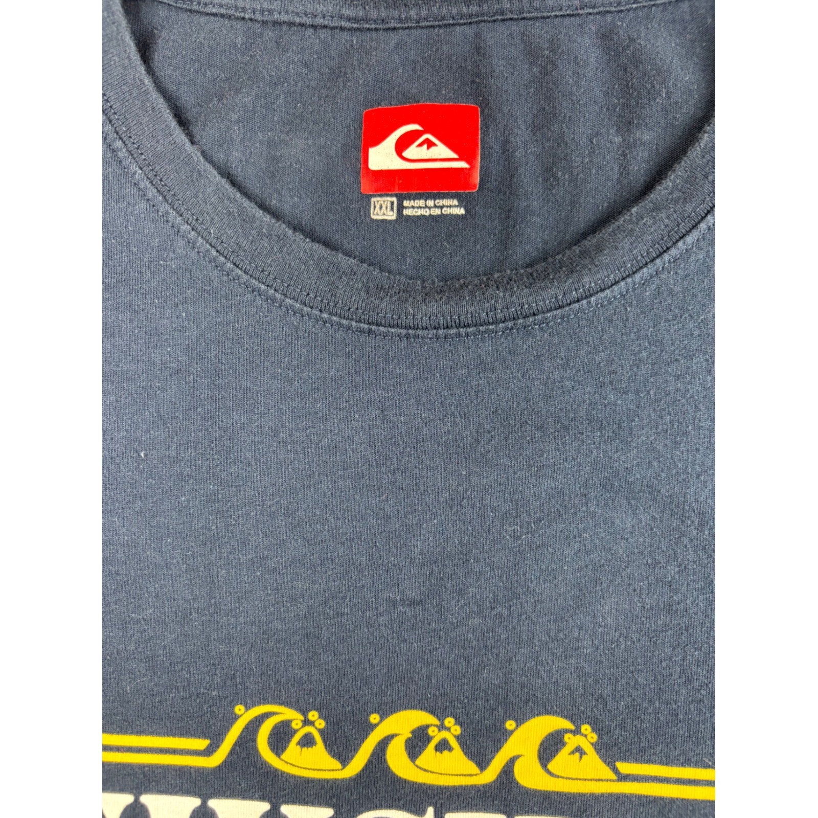 Quicksilver Men&rsquo;s Graphic T-Shirt Navy Blue Size XXL Estd 1969 Surf Skate
