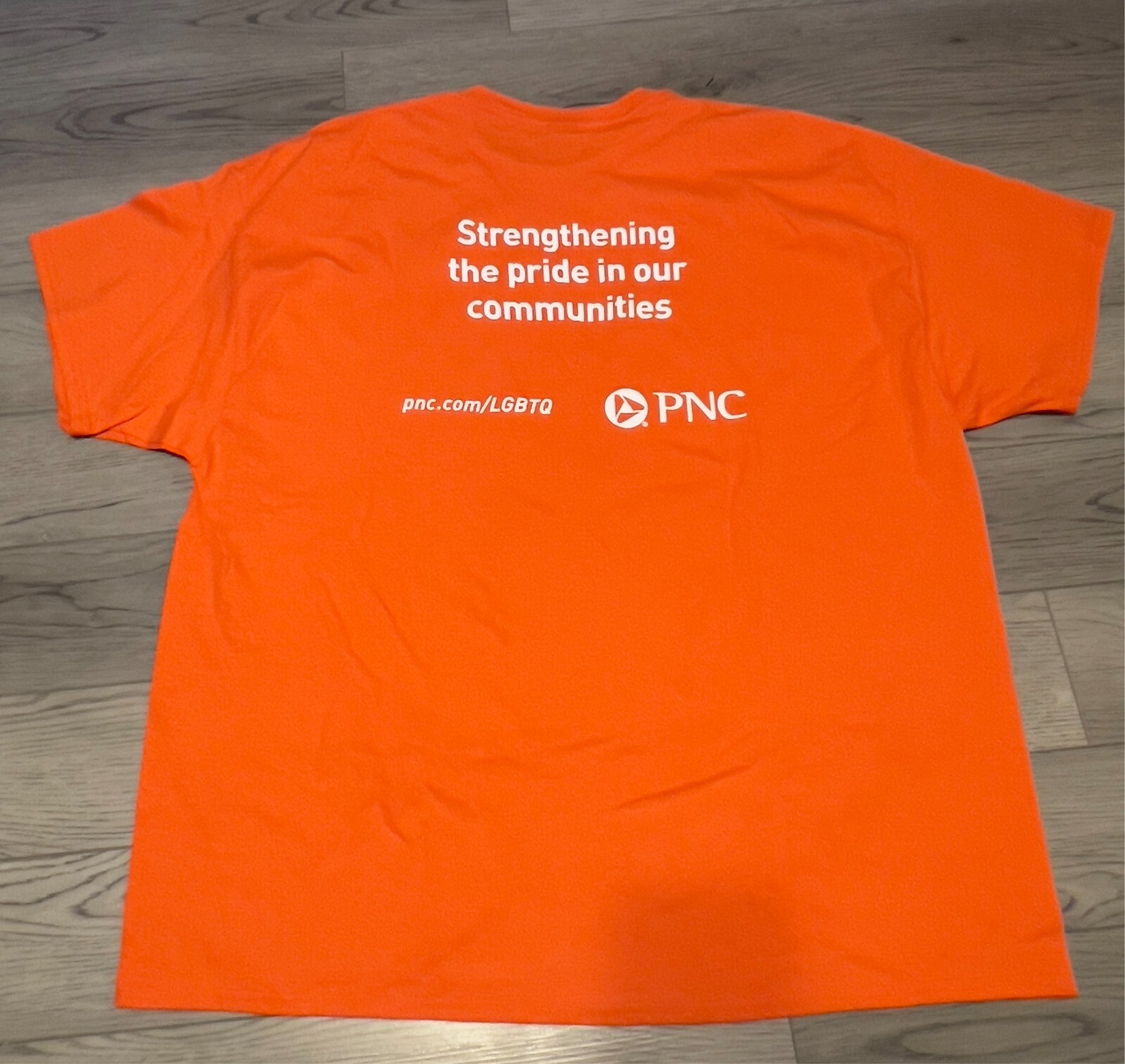 PNC Branded LGBTQ Employee Special Limited Gildan Orange 3XL Tee