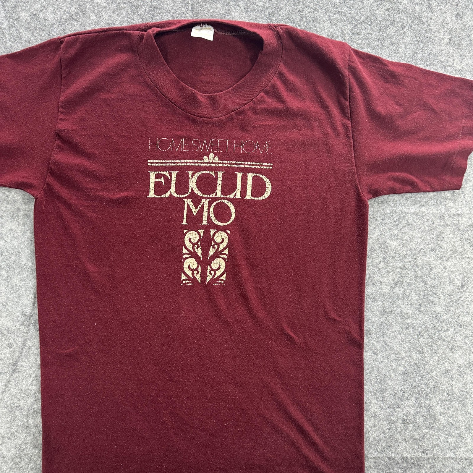 Vintage Euclid MO Shirt Mens Medium Home Sweet Home Missouri Souvenir Tee 80s SS