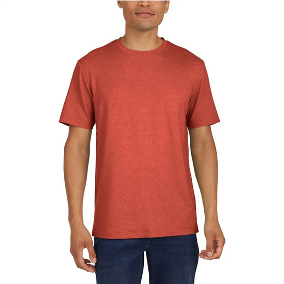 Lands&rsquo; End Men&rsquo;s Tee Classic Fit 4-Way Stretch Color Red Size L