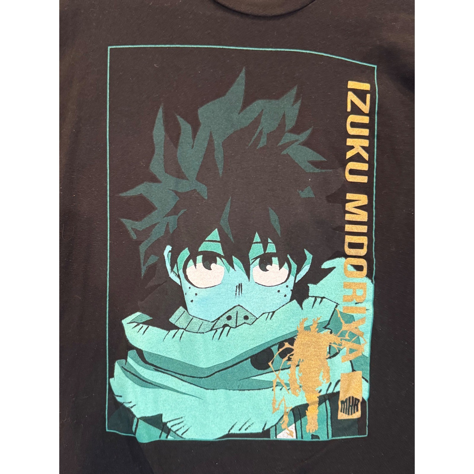 My Hero Academia Izuku Midoriya Deku Black Graphic T-Shirt Mens 2X Crunchyroll