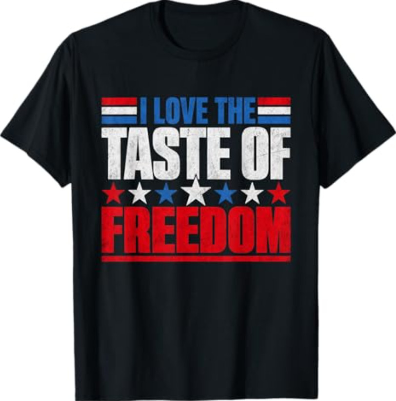 I Love The Taste of Freedom Couple Matching Patriotic Fourth T-Shirt