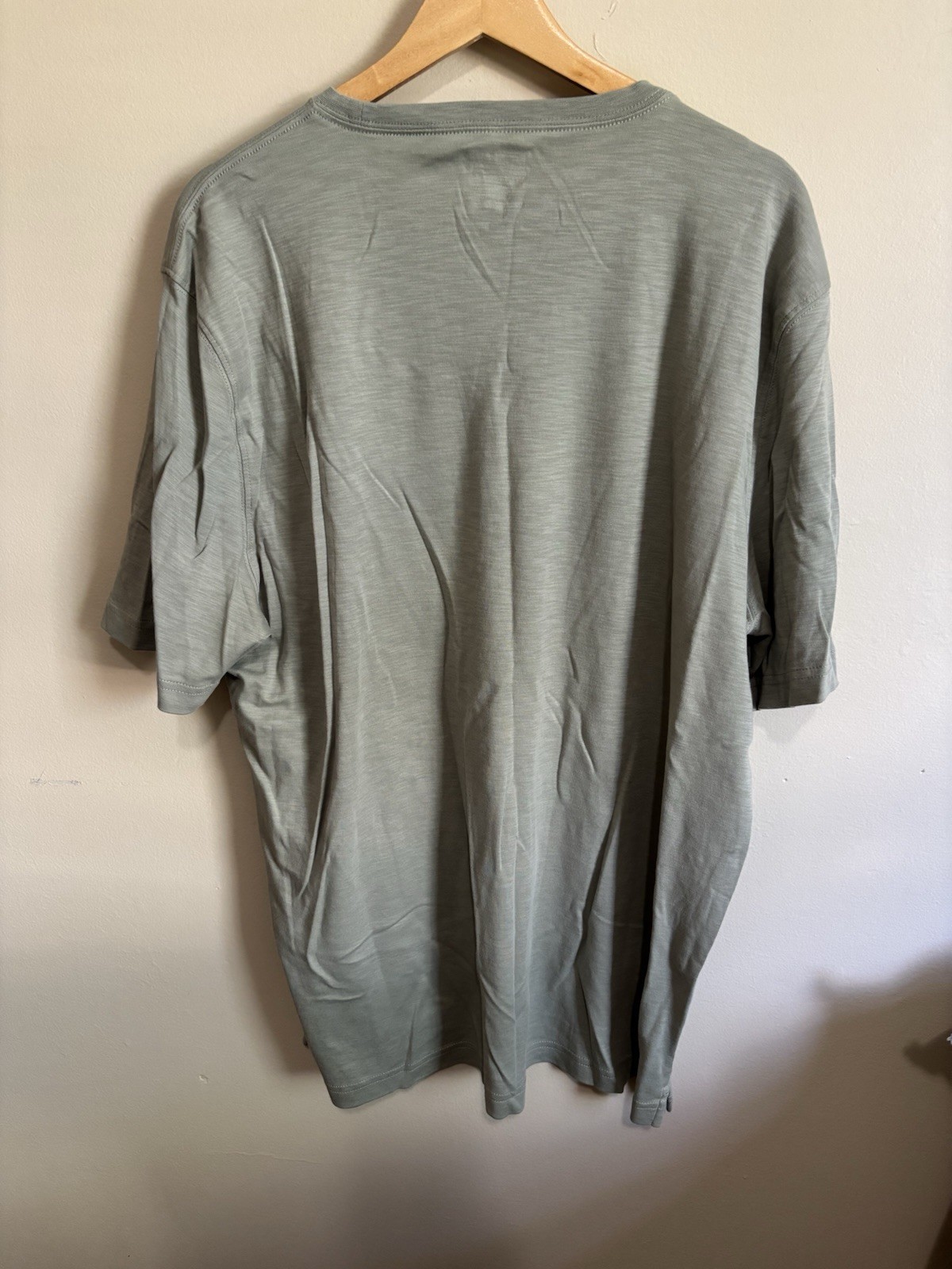 Kirkland Signature Mens Pima Cotton Slub Tee 2XL Olive Shade Green Crew SS