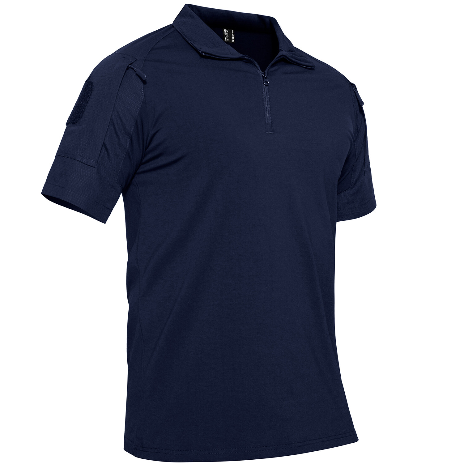 Tacvasen Mens Hiking T-Shirts 1/4 Zip Short Sleeve Summer Quick Drying Work Tops