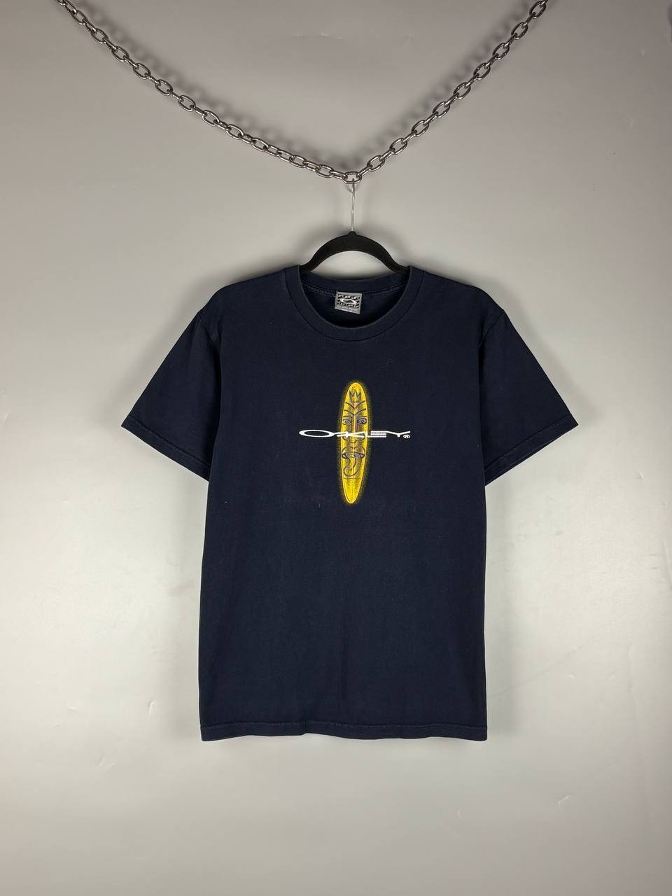 Vintage 90s Oakley T-Shirt Genuine Software Surf Graphic Navy Blue Men’s Size M