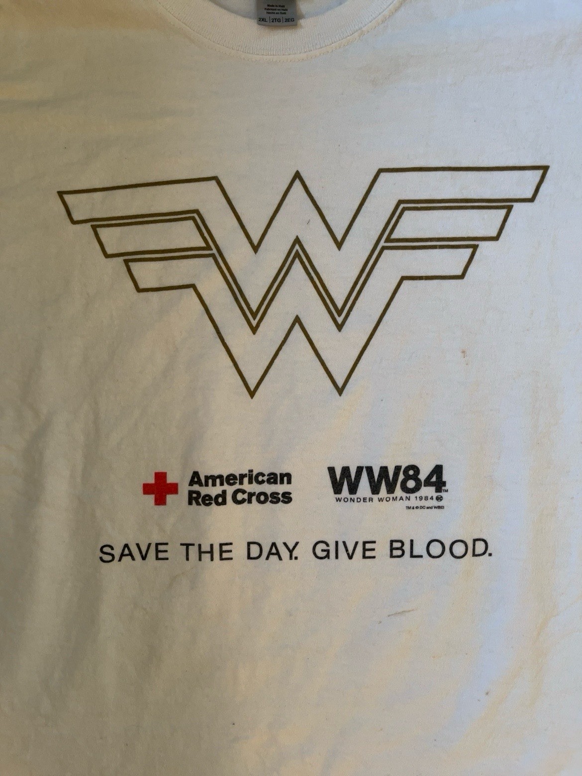 Gildan Ultra Cotton Men’s 2XL White Wonder Woman WW84 T-Shirt