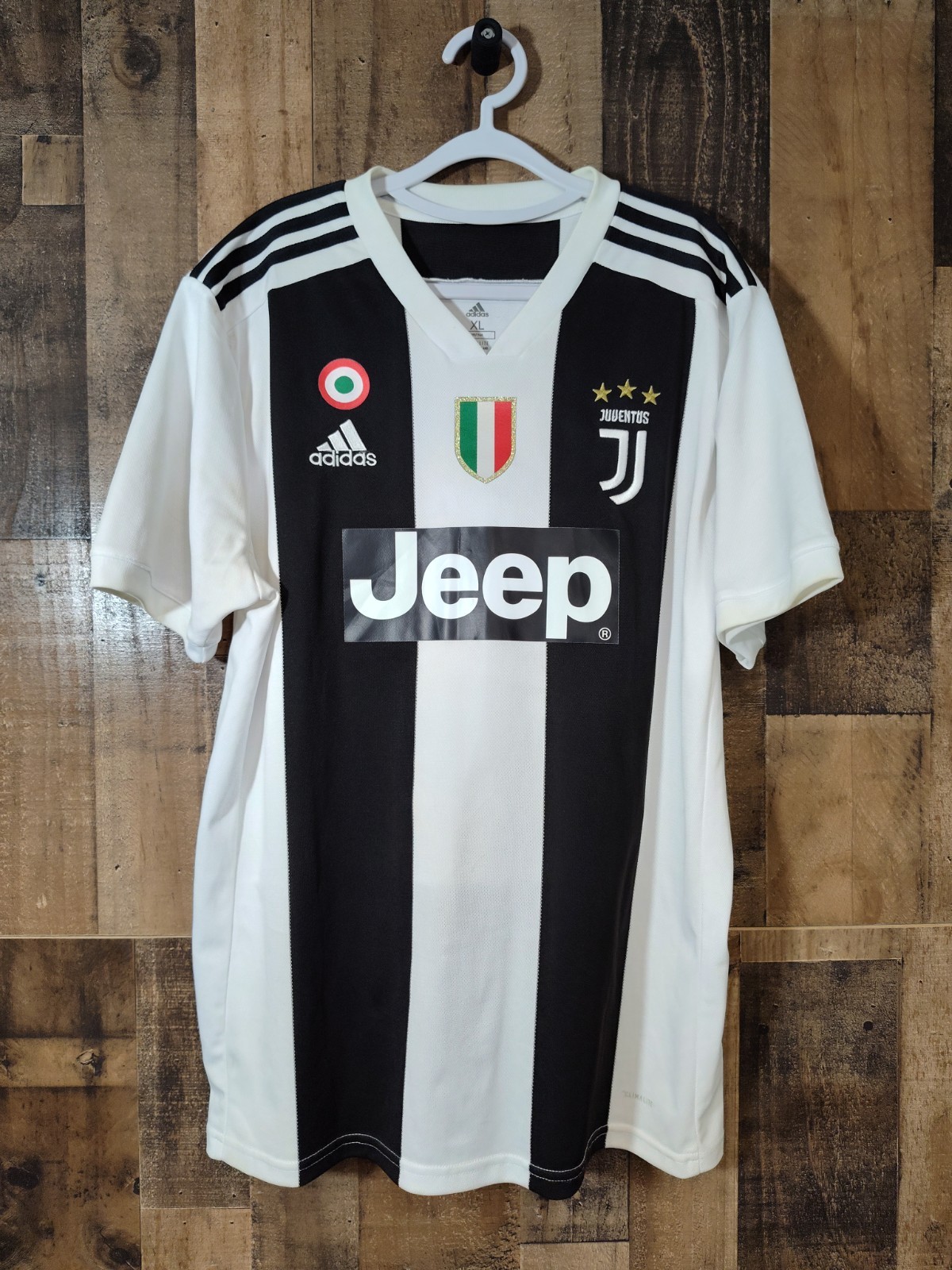 Adidas Juventus Ronaldo #7 Authentic Jersey Men’s XL Black White Used Rare
