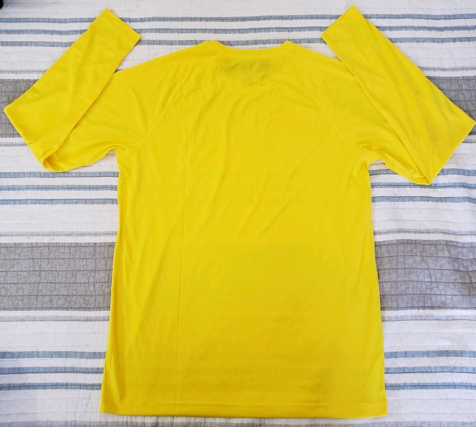 NWT TACVASEN Men&rsquo;s Long Sleeve Quick Dry Athletic Shirt Yellow UPF 50+ Protect