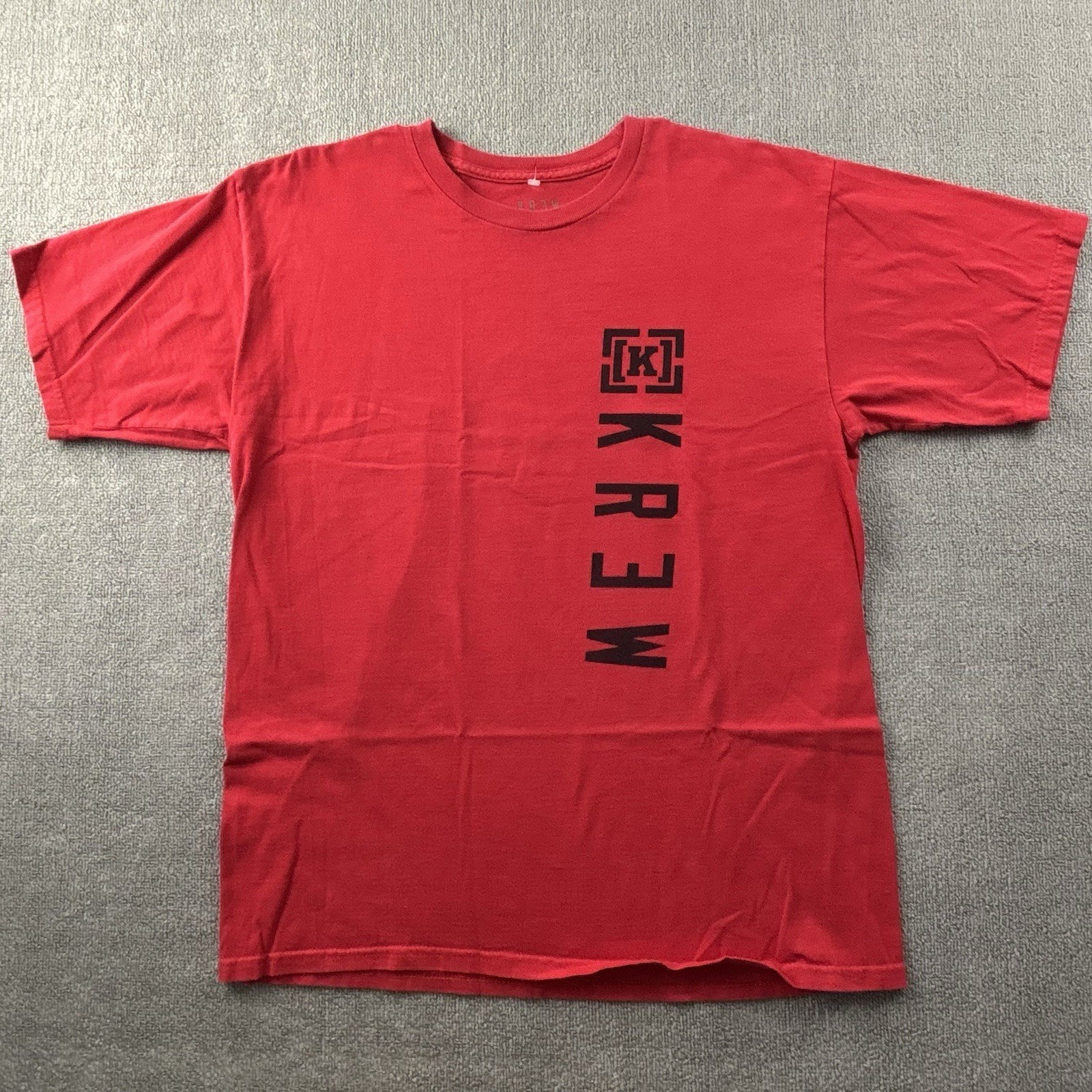 Krew Shirt Adult Large Red Short Sleeve Casual Streetwear Men&rsquo;s