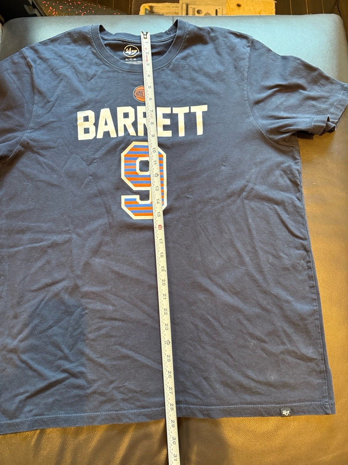 &rsquo;47 New York Knicks RJ Barrett Graphic T-Shirt Gray XL Men’s *free shipping*