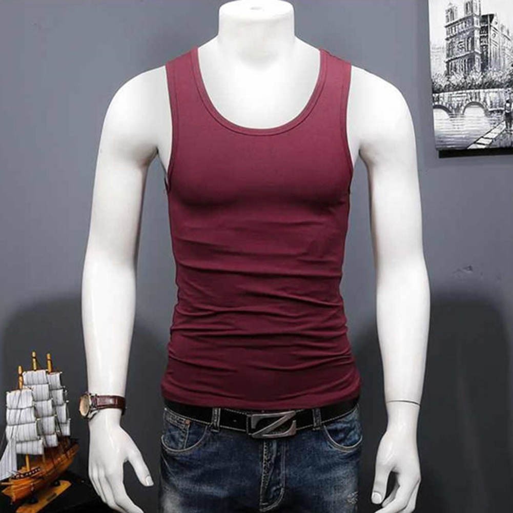 Men&rsquo;s Comfort-Fit Sleeveless Tank Top Featuring U-Neck for Daily Fitness Wear