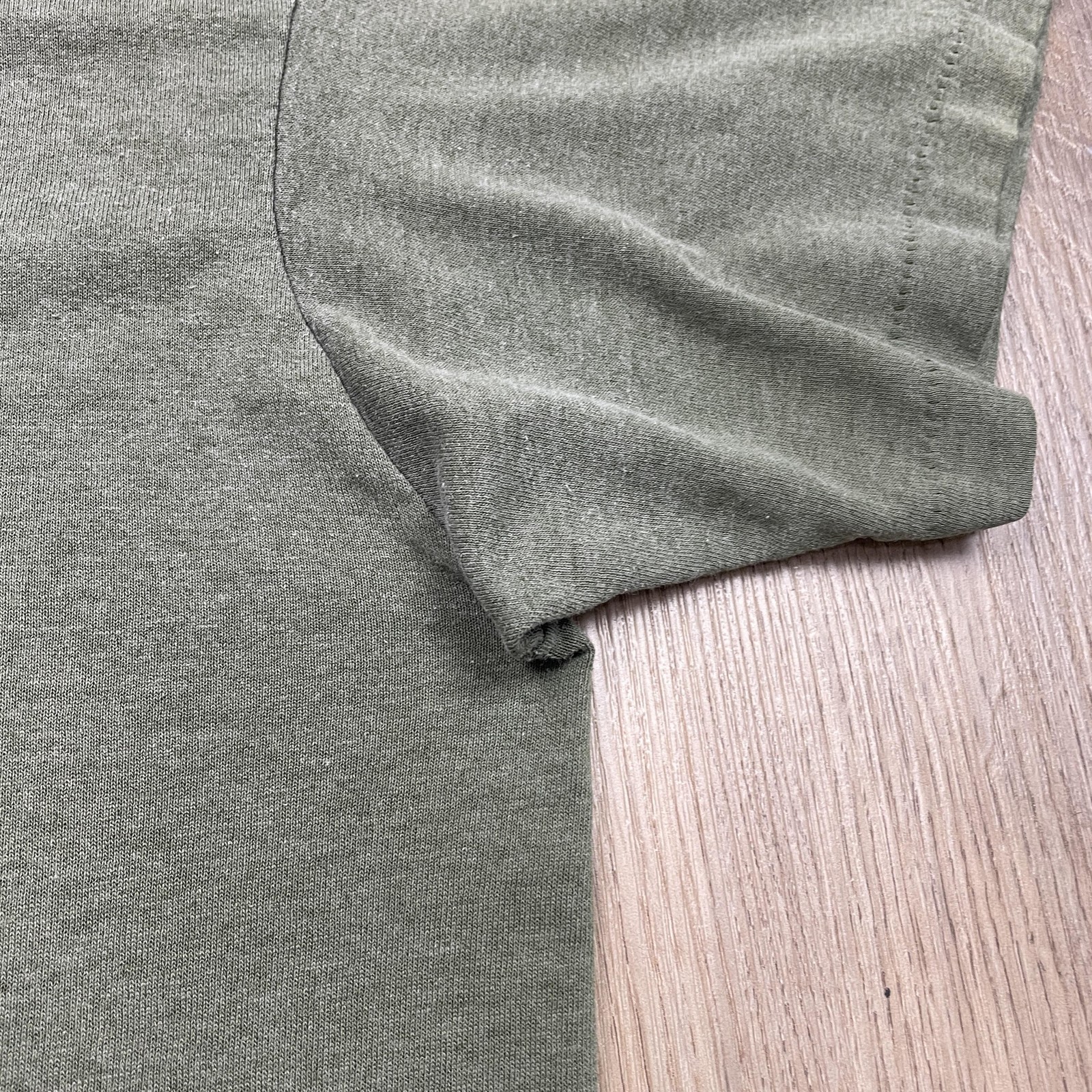 Blank Shirt Mens Large Green Short Sleeve Crewneck Basic Casual Distressed Tee