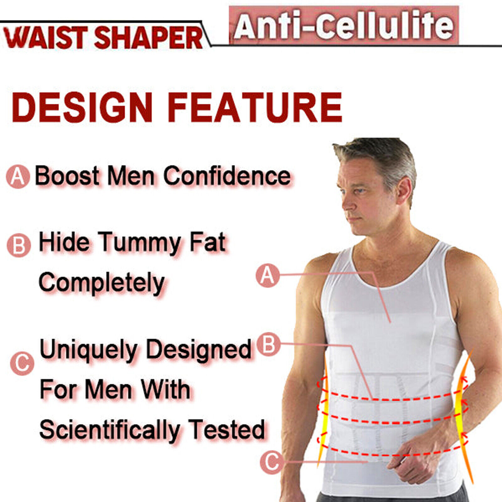 Shaper Men&rsquo;s Body Toning T-Shirt Ultra Durable Vest Compression Underwear Shirts