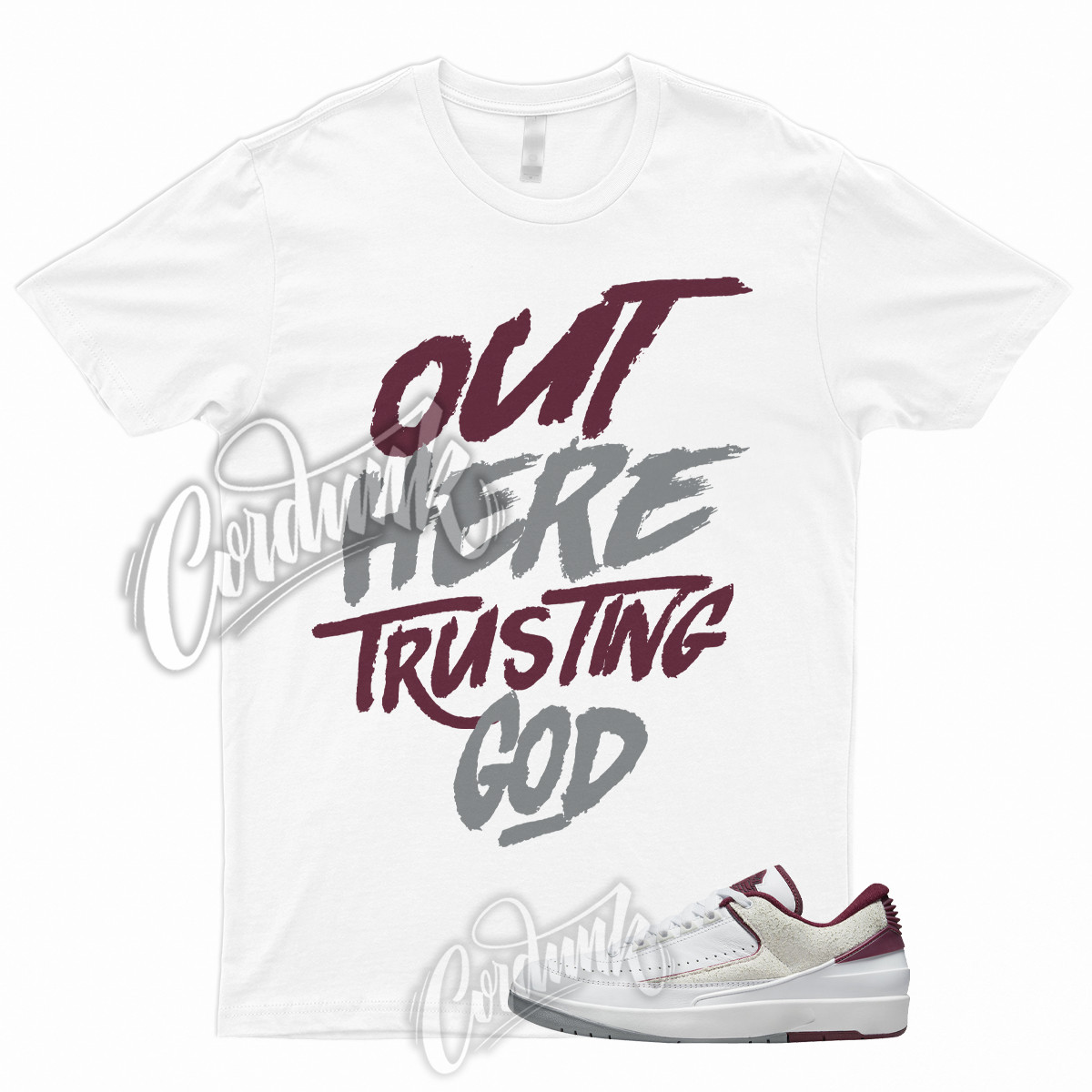 TG T Shirt to 2 Low Cherrywood Red Light Steel Grey Bordeaux Maroon Dunk 1