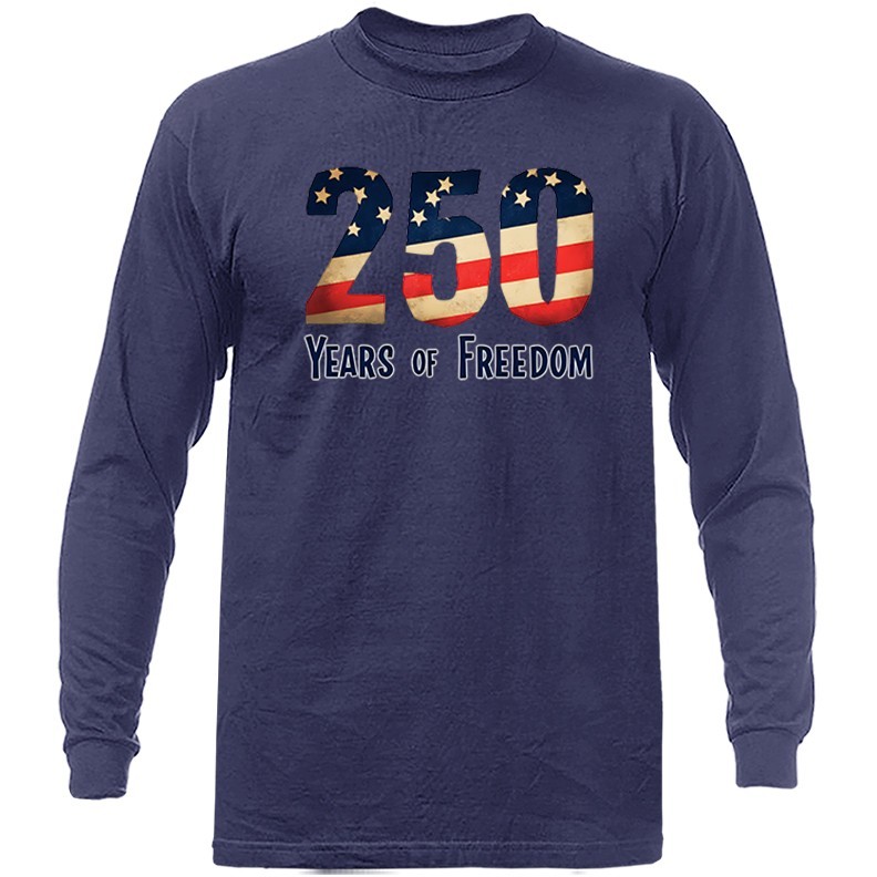 250 Years of American Independence Day US Flag 4th of July Patriotic Long Sleeve