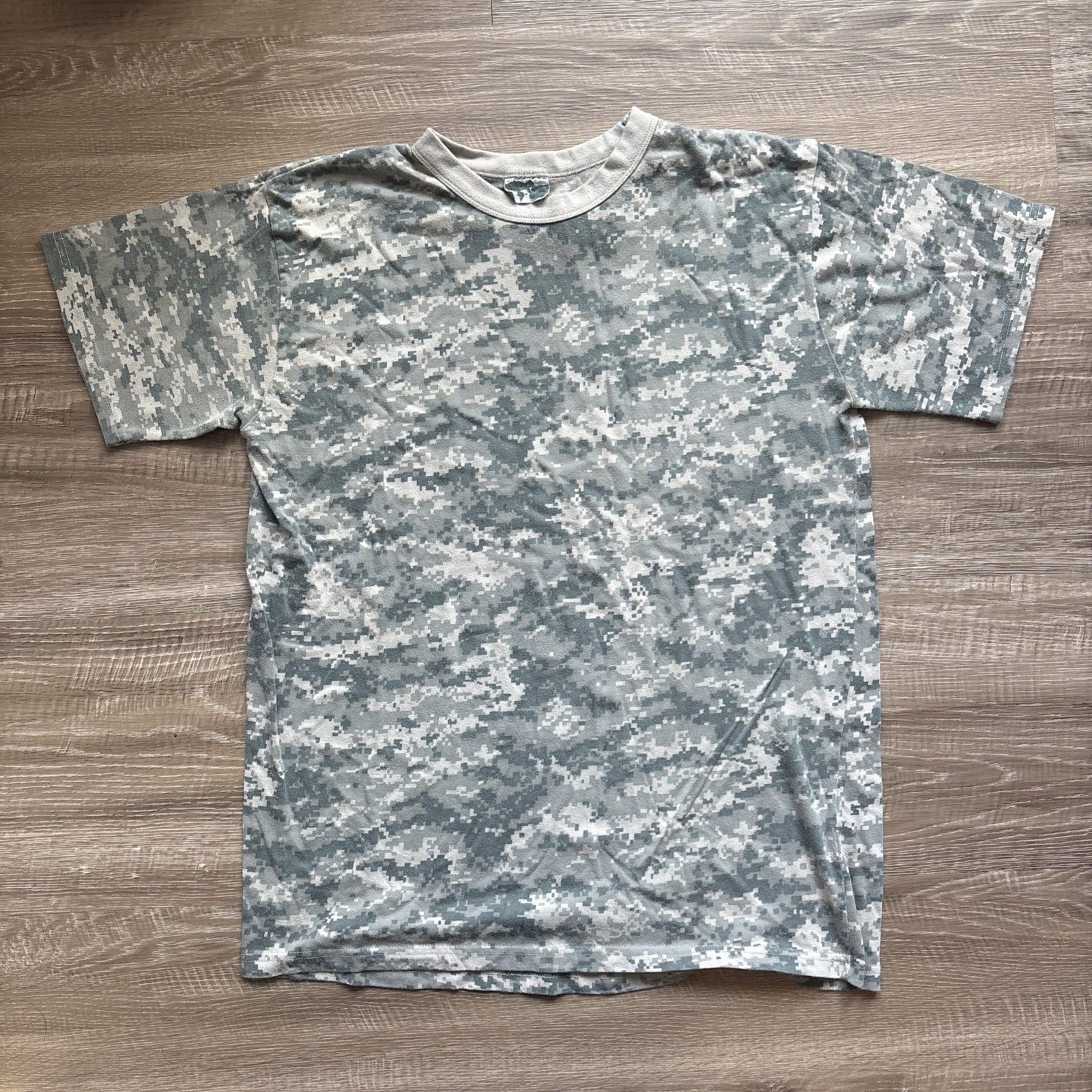 Vintage Hunter Stars Digi Digital Camo Camouflage T Shirt Green Single Stitch XL