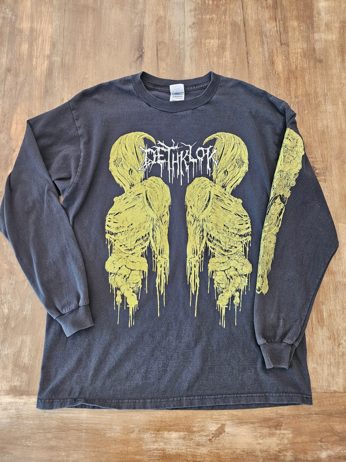 Metalocalypse Dethklok Vintage Graphic Print Long Sleeve T-Shirt Size Large