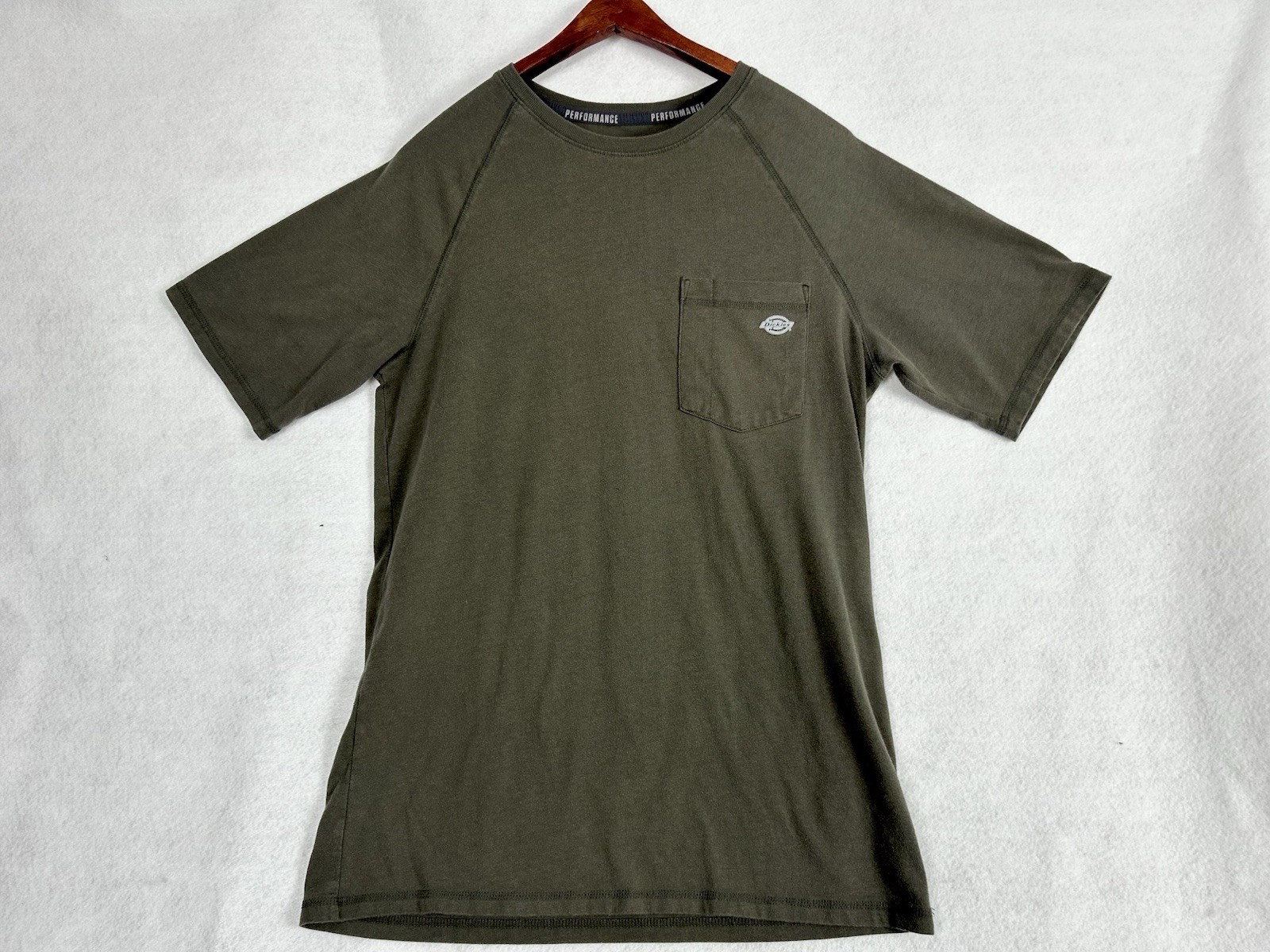 Dickies Mens Performance T-Shirt Medium Cooling Temp-iQ Green Camisa