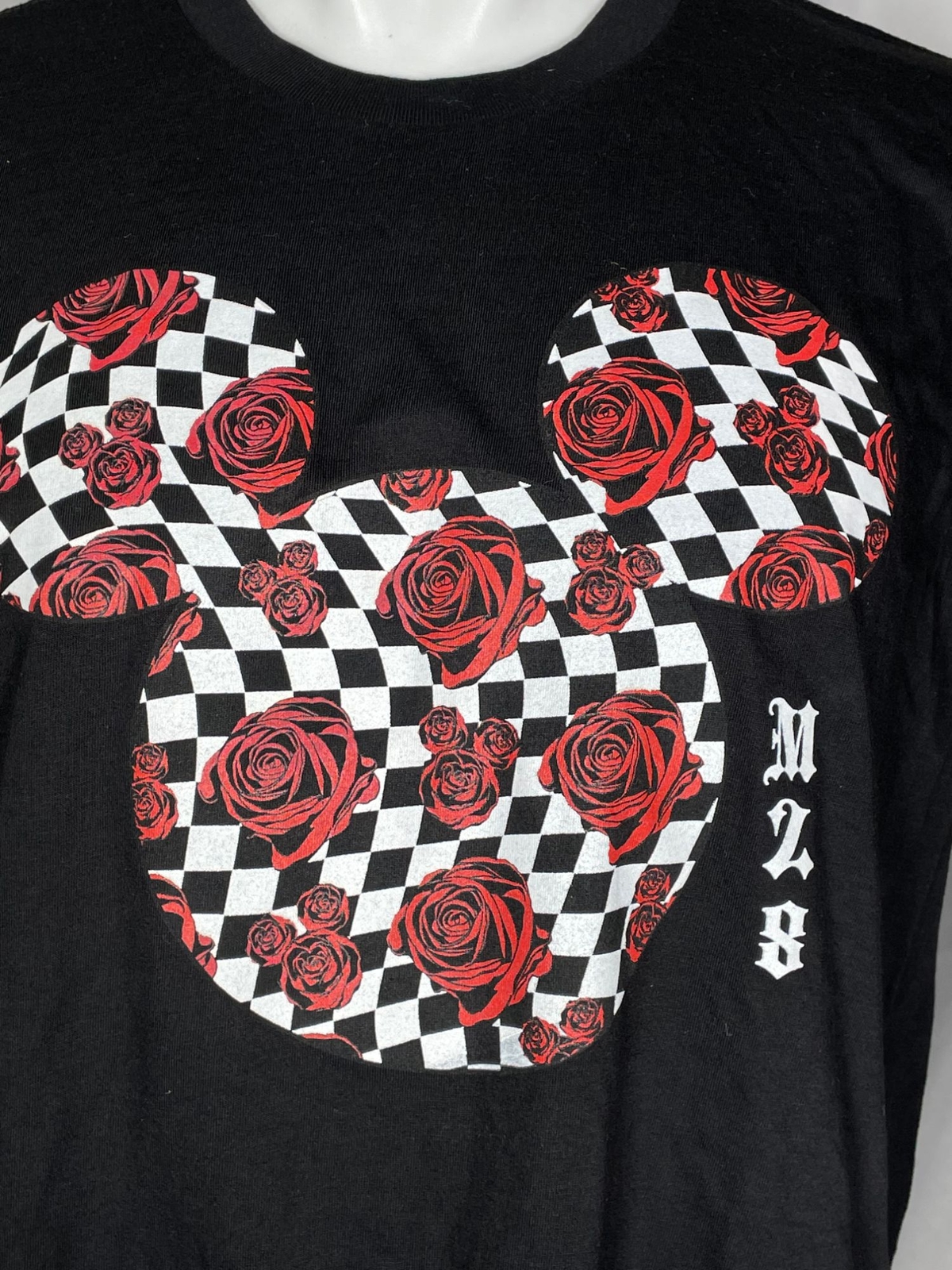 Neff x Disney Mickey Mouse Black M28 Rose T-Shirt Men&rsquo;s LARGE