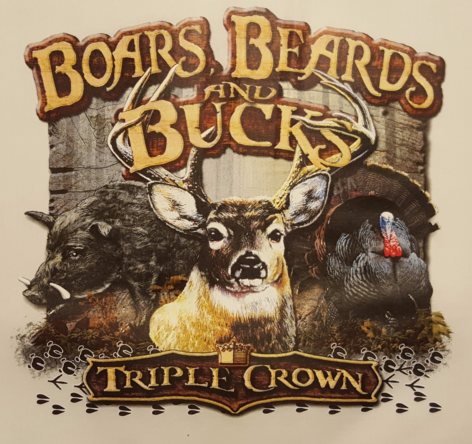 BOARS, BEARDS & BUCKS TRIPLE CROWN HUNTING DEER TURKEY HOGS #437 POCKET SHIRT