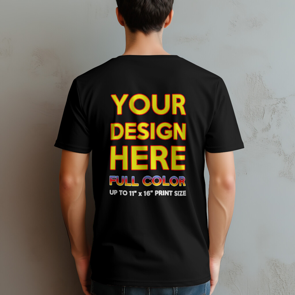 Full Color Custom Print Text or Photo On T Shirt Your Logo Design Print Tee