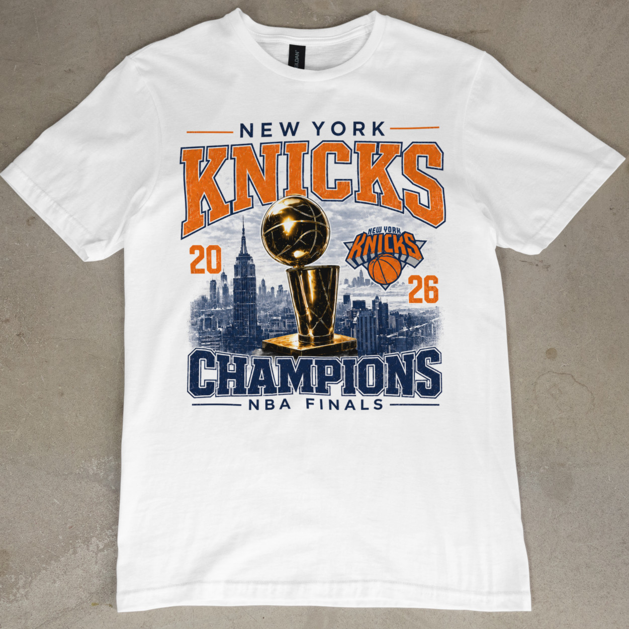 New York Knicks Graphic Tee Jersey Championship 2026 NBA Champs T-Shirt Retro