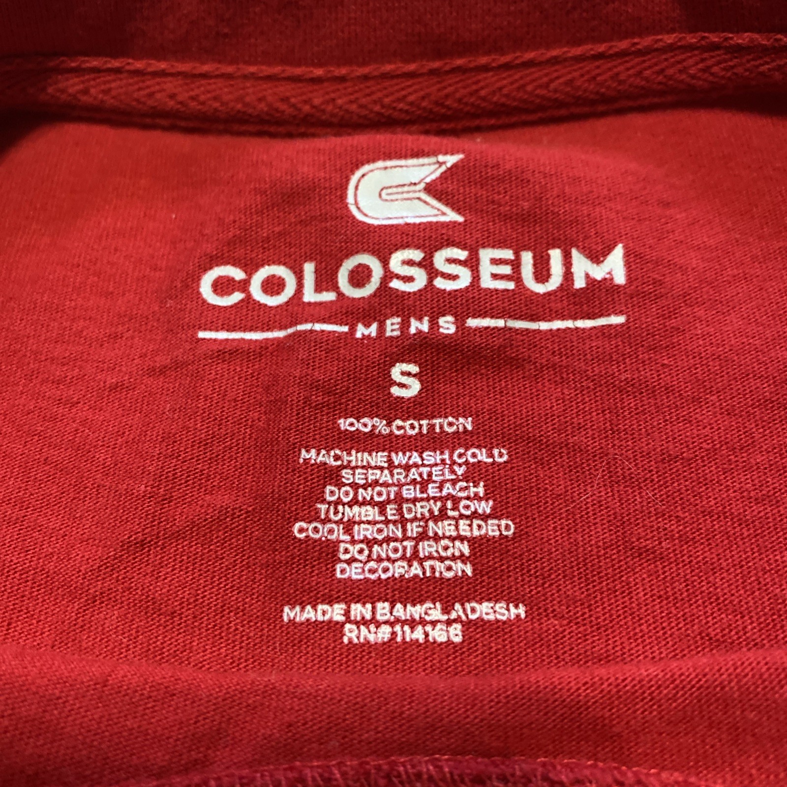 Ohio State Buckeyes T-Shirt Men&rsquo;s S Relaxed Fit Red Short Sleeve Crew Colosseum