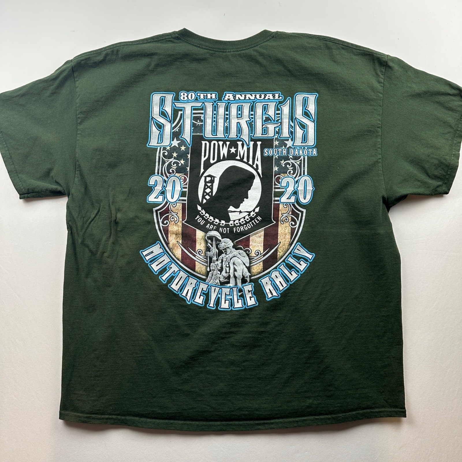 Sturgis 2020 Black Hills Bike Rally 80th Anniversary POW MIA Men&rsquo;s T-Shirt (3XL)