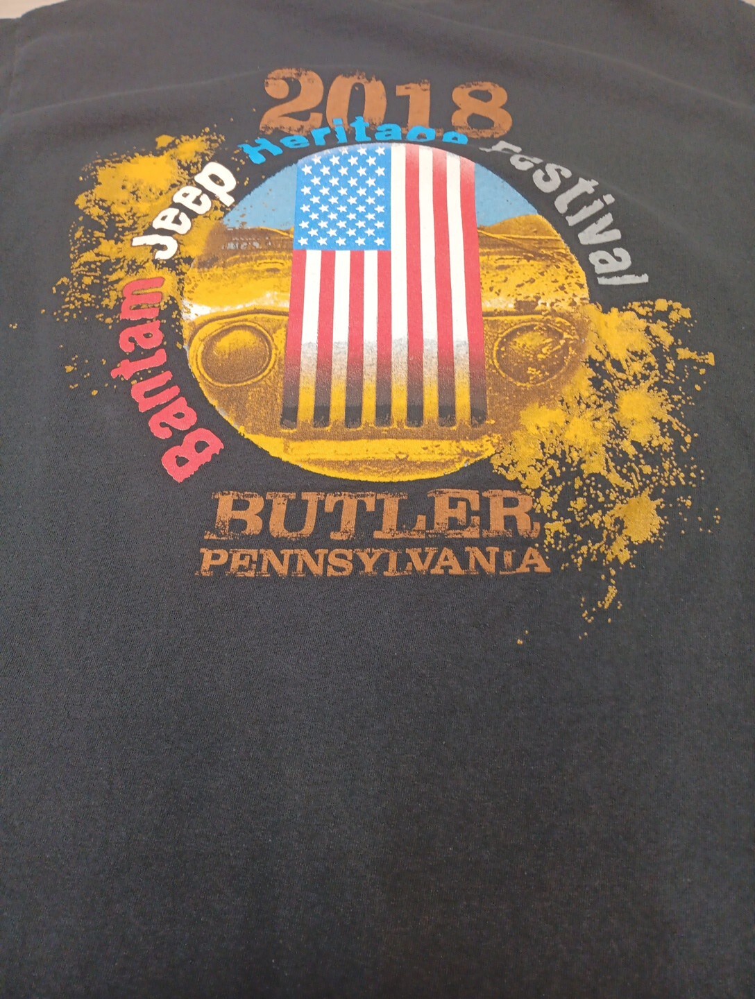 2018 Bantam Jeep Festival Wrangler T Shirt Heritage Festival Butler Pa Large USA