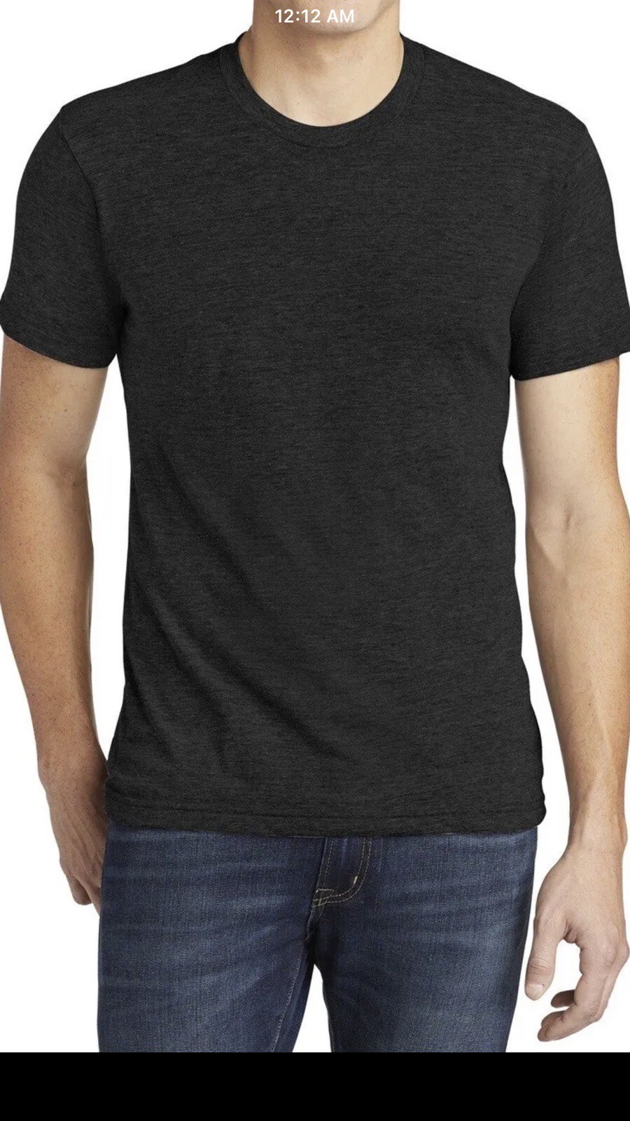 American Apparel Men&rsquo;s TR401 Tri-Blend Track Plain Blank Comfort T-Shirt Small