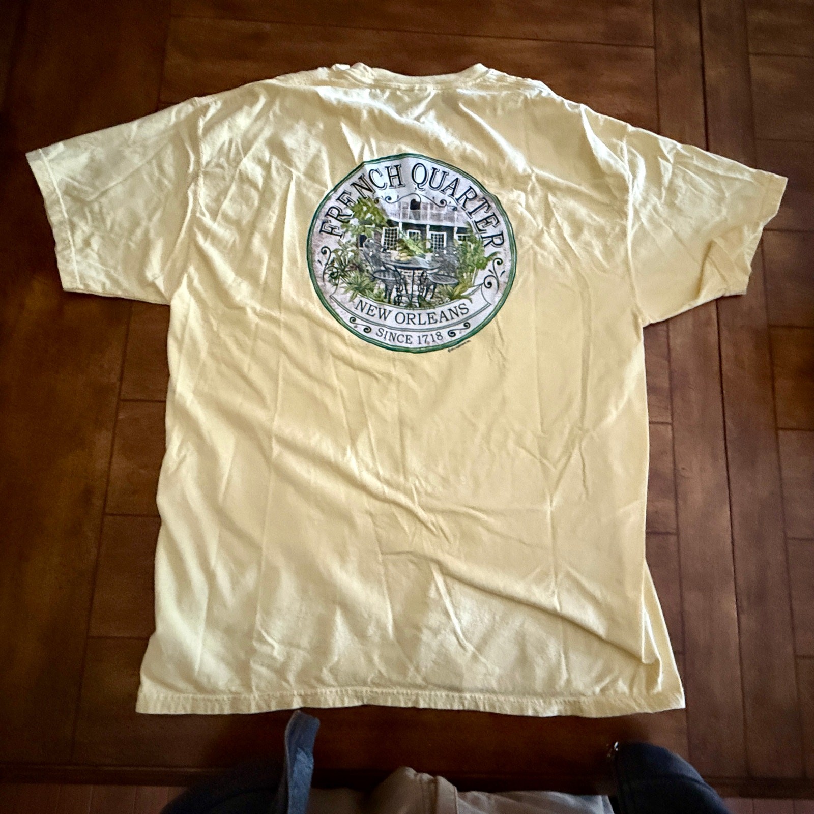 Hanes ComfortWash “French Quarter–New Orleans Since 1718” Mens Sz XL Graphic Tee