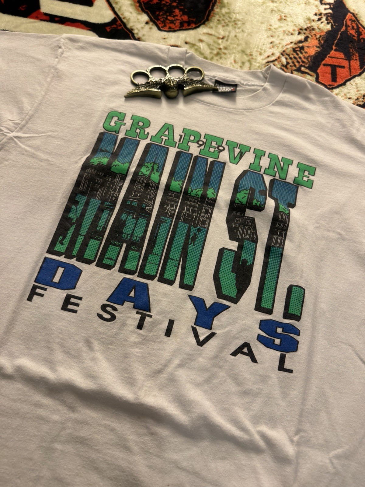 Screen Stars Best Grapevine Main St. Days Festival Graphic White Men&rsquo;s XL Tee