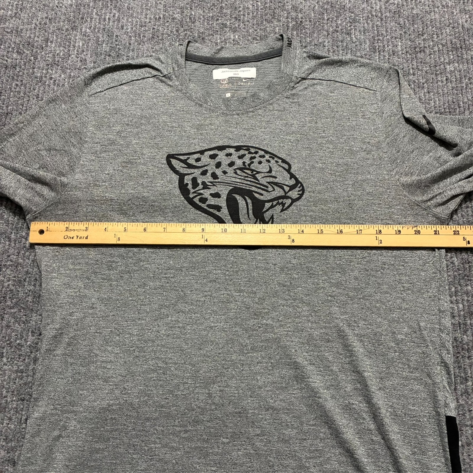 Jacksonville Jaguars Nike Dri-Fit Long Sleeve Shirt Mens Large Gray NFL On Field