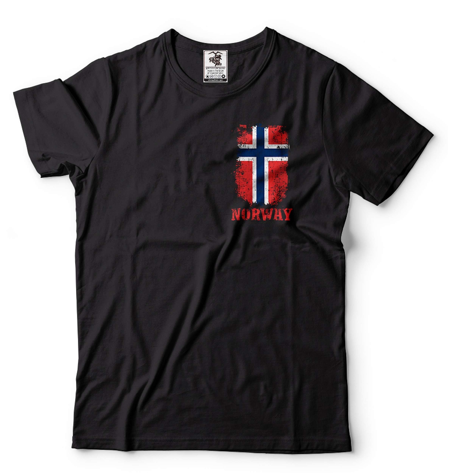 Mens Norway Pocket T-shirt Norway Patriotic Flag Shirt Norway National Shirt