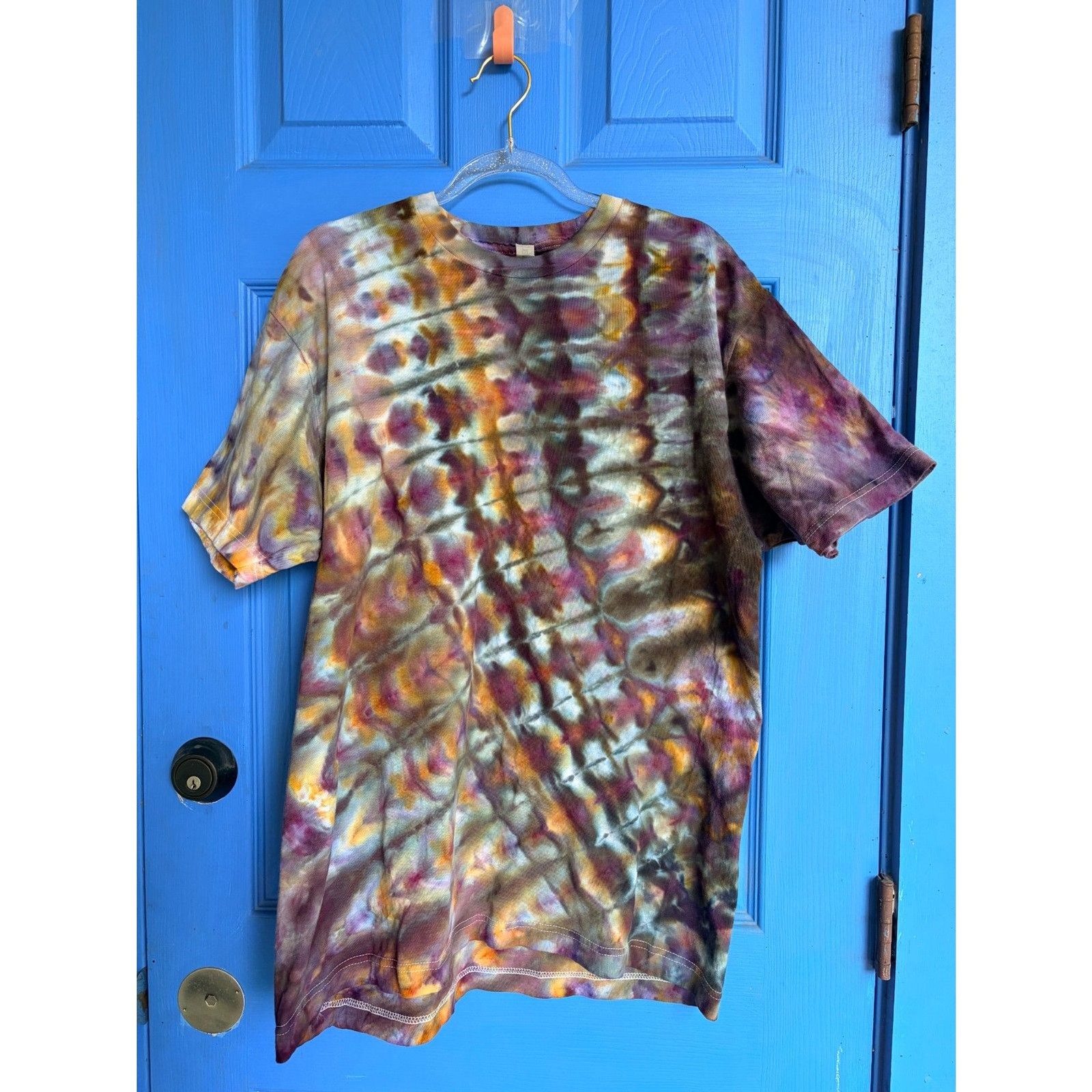 Handmade tie dye L unisex ice dyed t-shirt