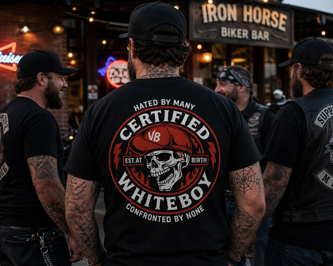 CERTIFIED WHITEBOY Street Skull T-Shirt Menswear Streetwear