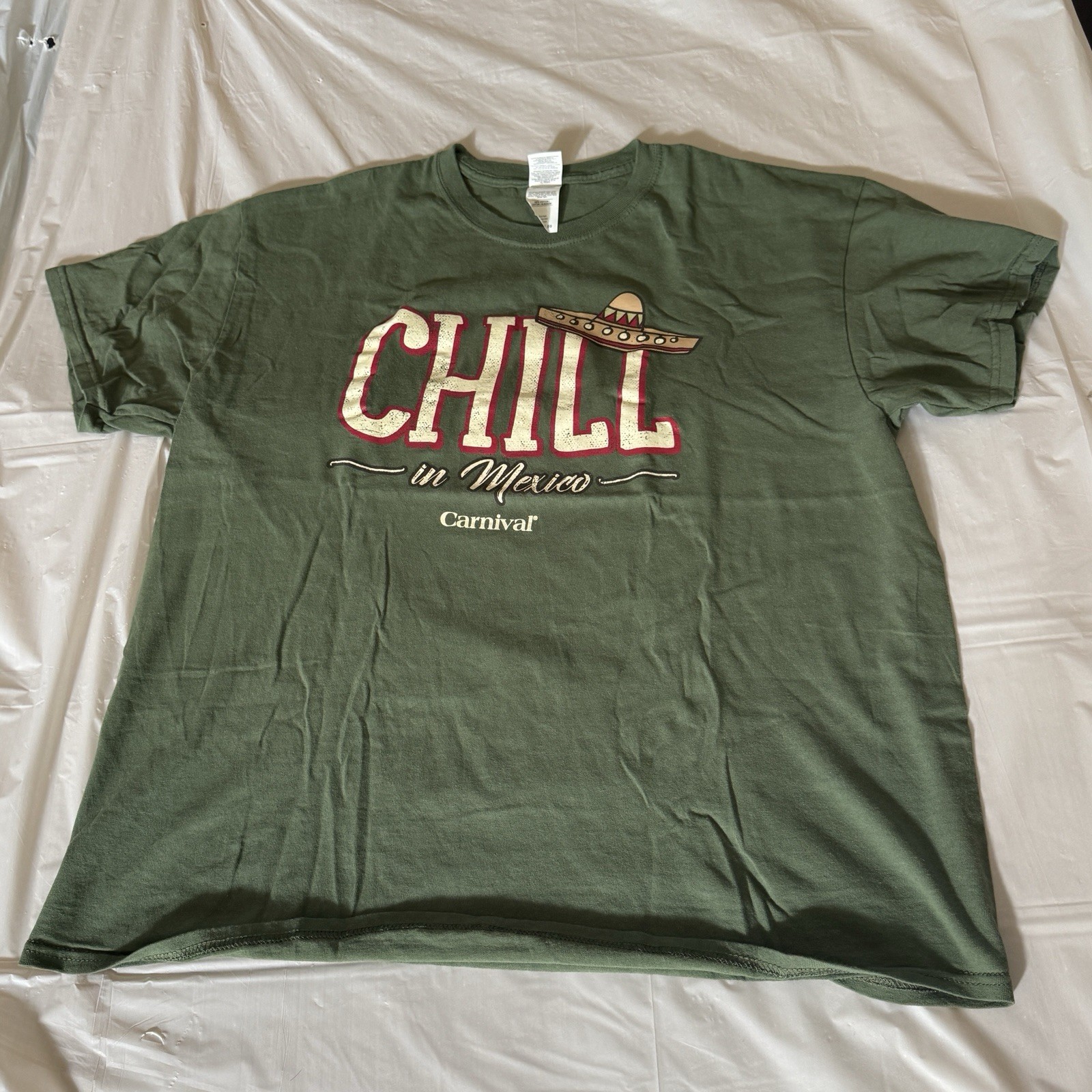 Carnival Chill In Mexico T Shirt XL Green