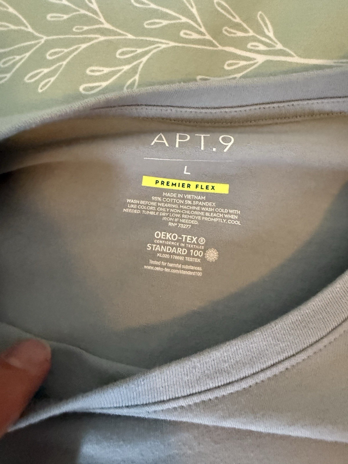 Apt. 9 Premier Flex Men&rsquo;s Gray Crew Neck Short Sleeve T-Shirt Size L