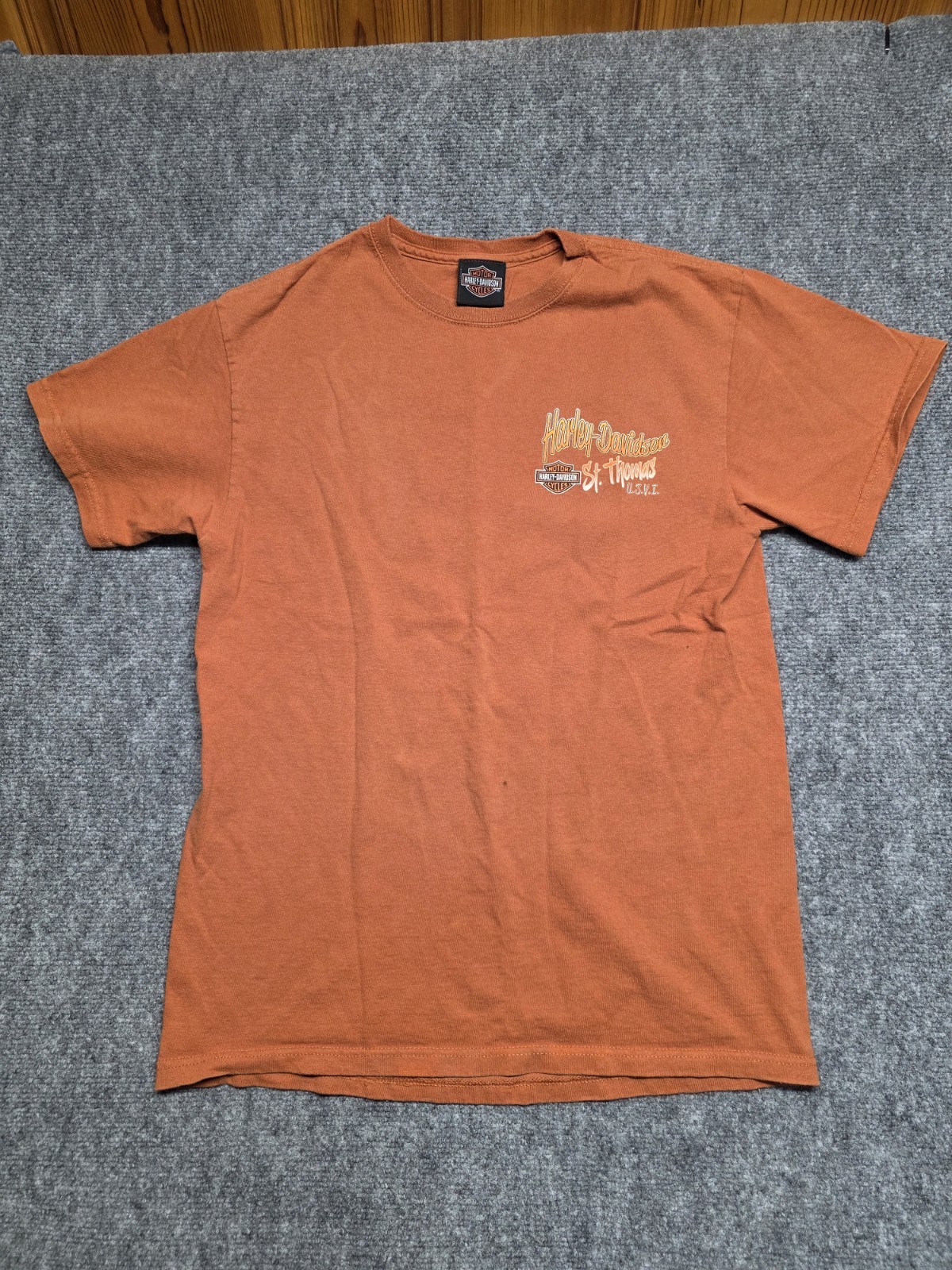 Harley-Davidson St. Thomas Orange Tee – Size M (18×27 in)