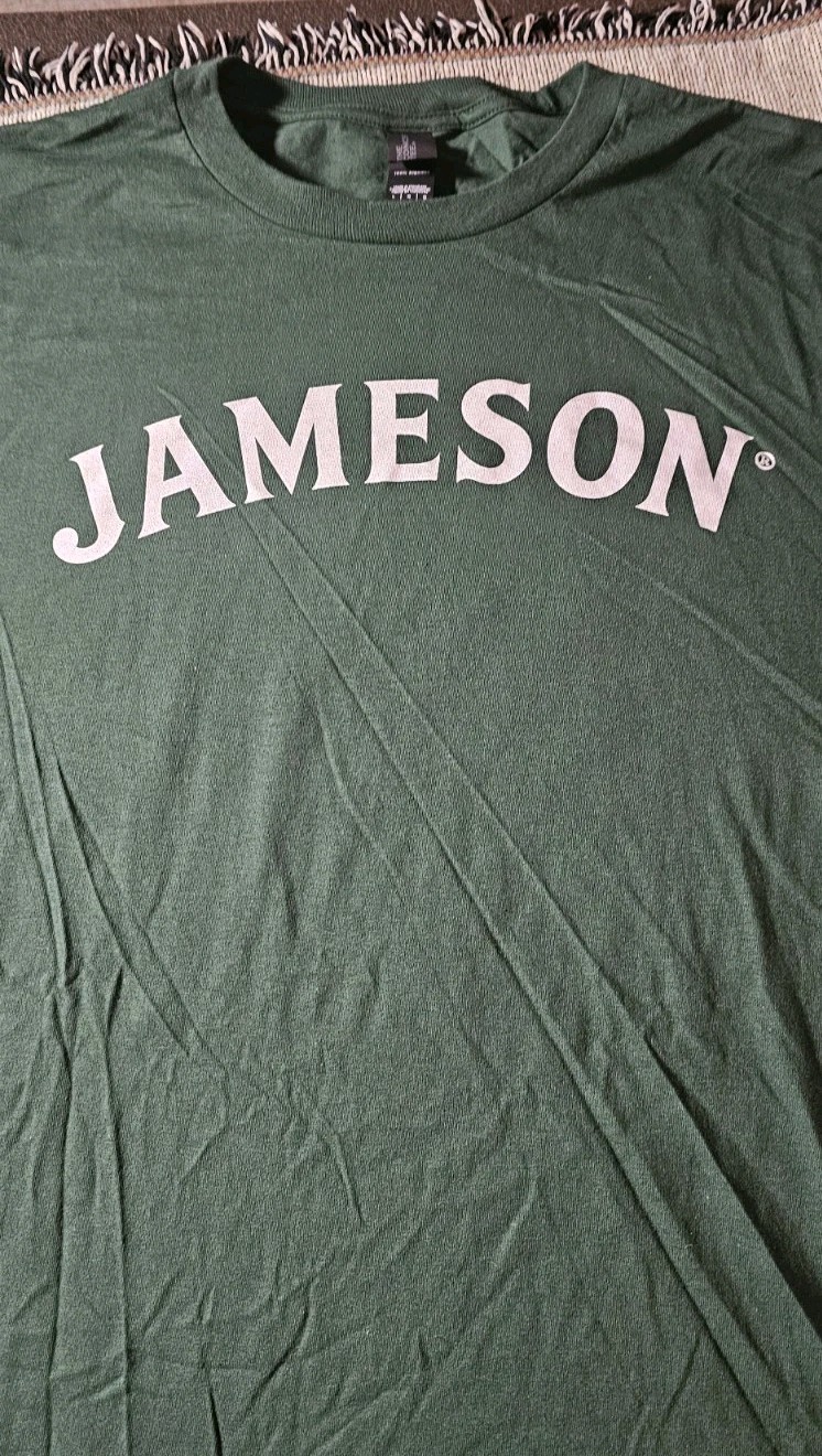 Jameson Irish Whiskey T-Shirt Adult Large Unisex Cotton Dark/Forrest Green