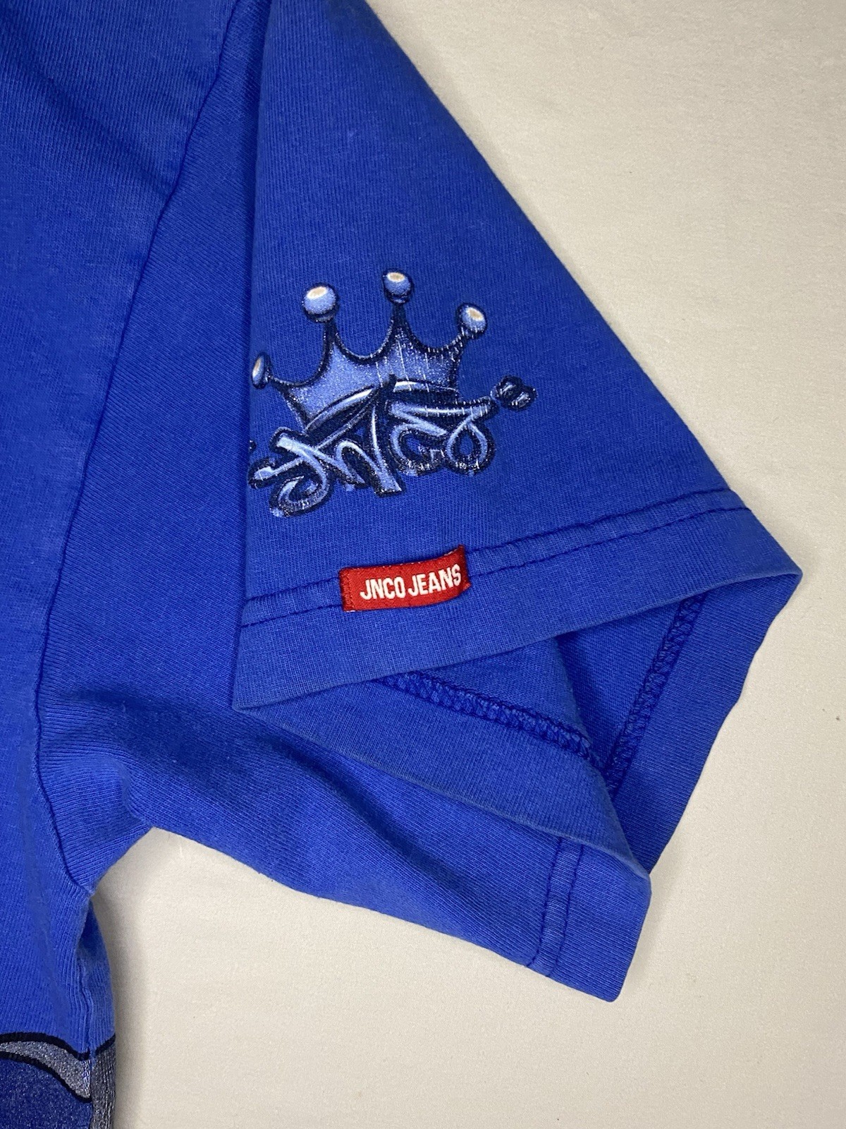 Rare Vintage 90s JNCO Jeans Blue Dragon Wraparound T-Shirt, Men’s S Youth XL