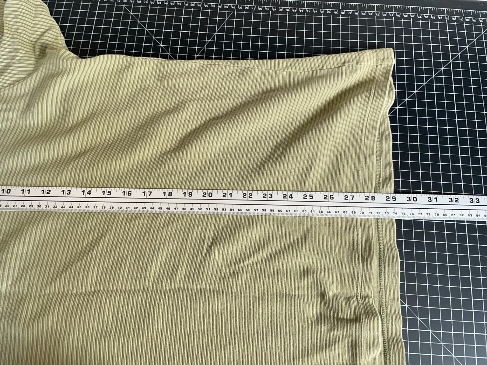 Y2K Oversized T-Shirt Men&rsquo;s XL Green Textured Stripe Pattern Skater Breakwater