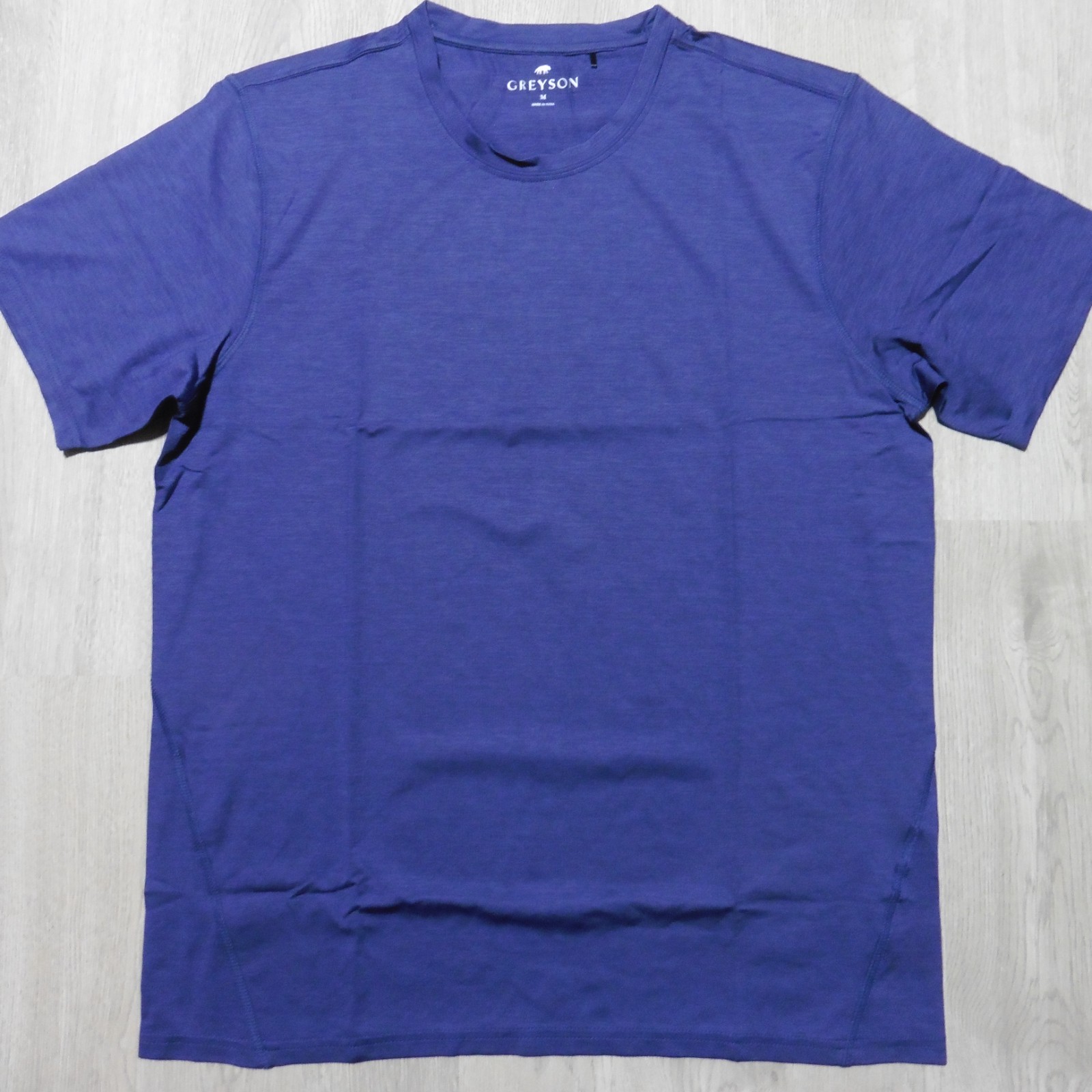 GREYSON Mens M MEDIUM GUIDE SPORT T SHIRT PERFORMANCE GOLF TEE MALTESE BLUE