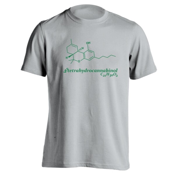 Tetra Cannabis Pot Marijuana Weed Science Gray Basic Men&rsquo;s T-Shirt